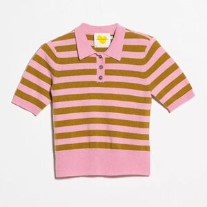 Kerri Rosenthal Lonny Polo Striped Sweater